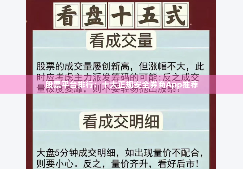 股票平台排行：十大正规安全券商App推荐